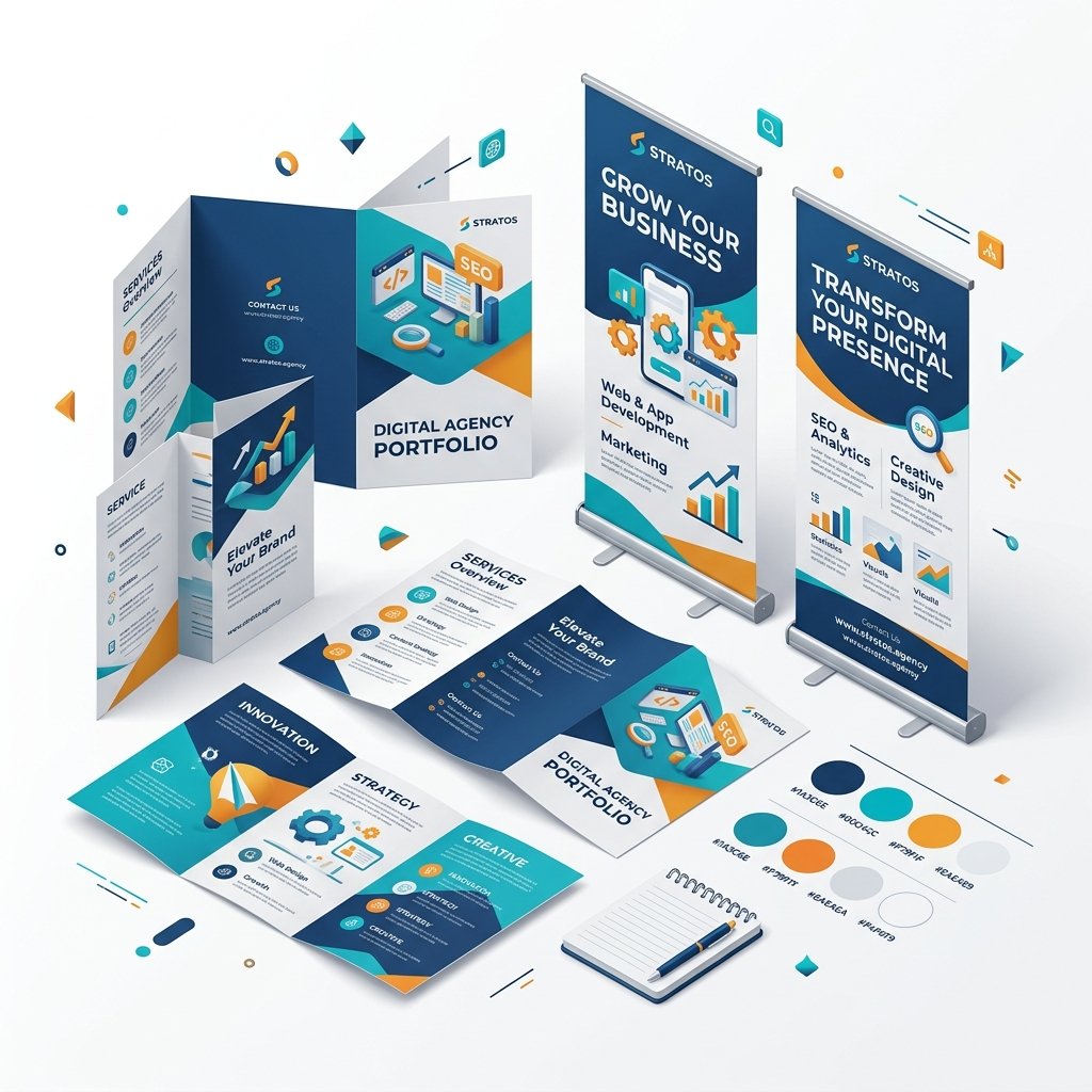 Brochure & Banner Design Mockup